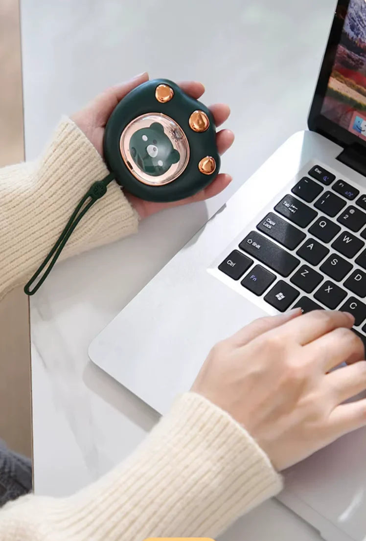 Mini Kissan Tassu Käsilämmitin – Suloinen Ladattava USB Lämmitin Talveen